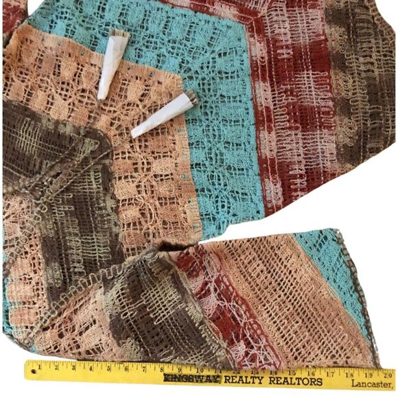 Soft Surroundings Crochet Tunic Womens PXS Woven Chevron Boho Scandi Girl NEW - Picture 12 of 14